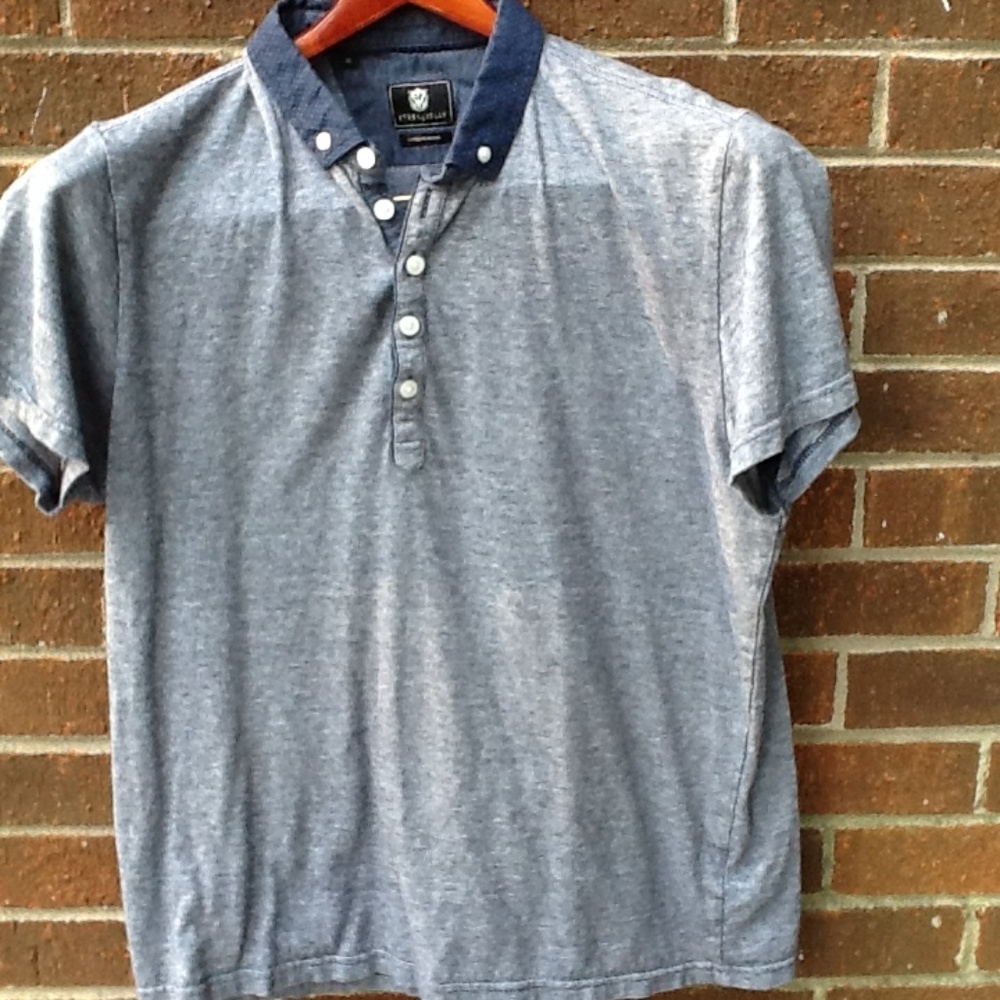 Steel & Jelly Knit Sport Shirt - Sz Medium